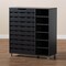 Baxton Studio Shirley Grey Finished 2-Door Shoe Storage Cabinet with Open Shelves 157-9561 - alternate 8